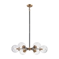 Elk Lighting Boudreaux 6-Lght Chandelier Gold & Matte Blk w/Sphere-shaped Glss 14432/6